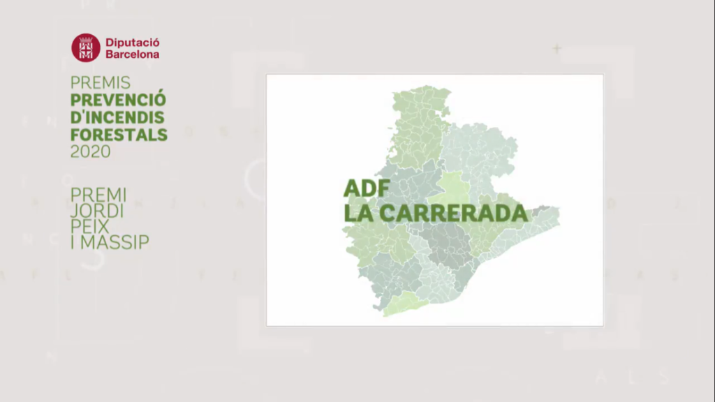 L’ADF la Carrerada, guanya el premi Jordi Peix de Prevenció d’Incendis Forestals 2020 de la Diputació de Barcelona
